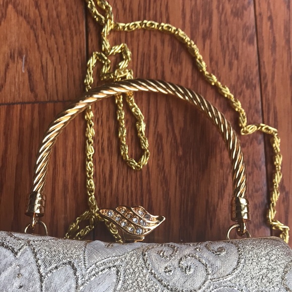 Gold embossed evening bag - Picture 6 of 7